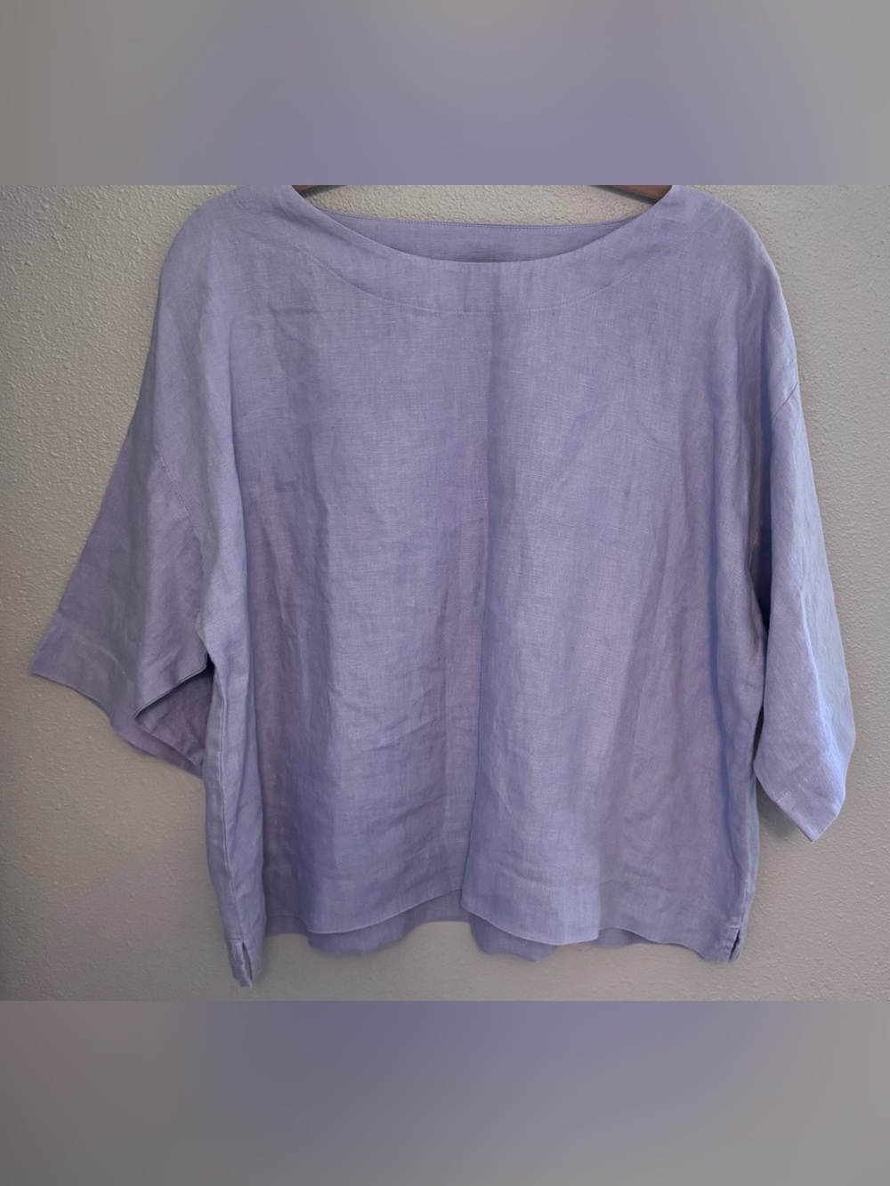 J. Jill Lavender Linen Boatneck Top